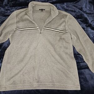 Banana Republic Gray Zip-Up Sweater